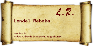 Lendel Rebeka névjegykártya